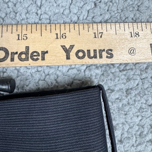 Paul Betenly Dress Pants Size 31x30 Charcoal Striped Straight Fit Wool Office - Picture 7 of 10